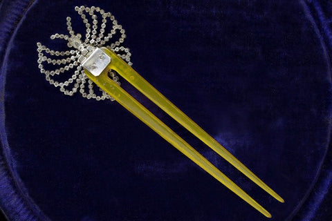 Victorian Cut Steel Butterfly Hair Comb 2