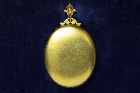Victorian Sapphire Diamond Ruby Gold Locket
