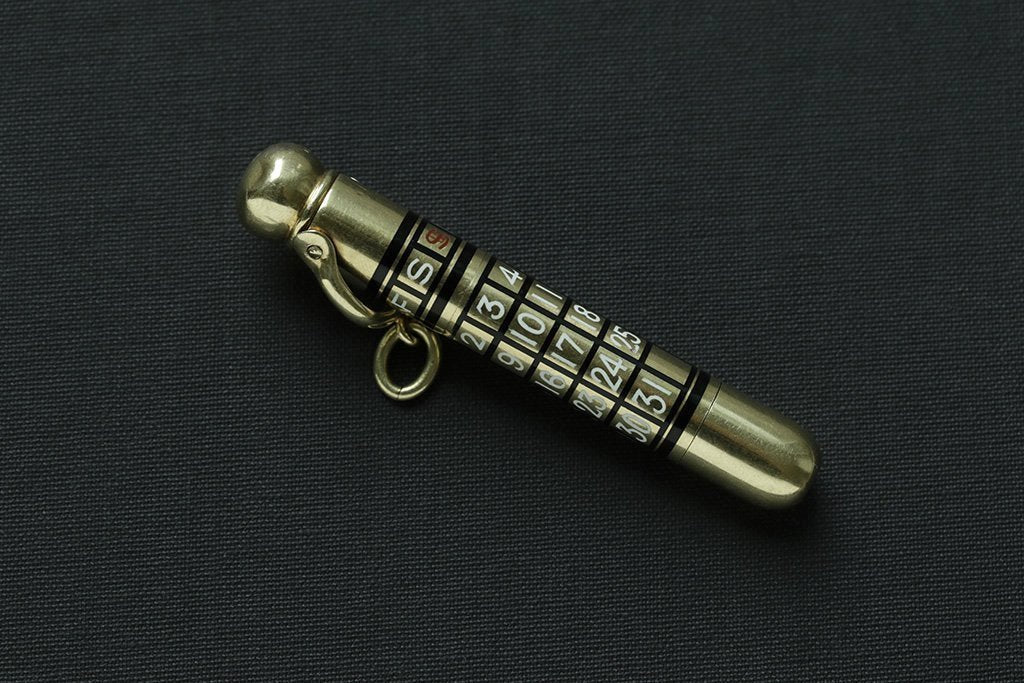 Art Deco Calendar Fob Pendant