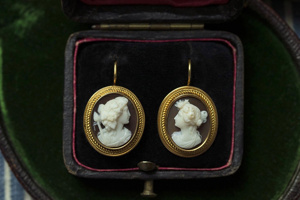 Victorian Cameo Earrings