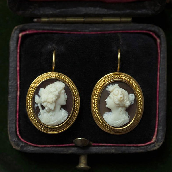 Victorian Cameo Earrings