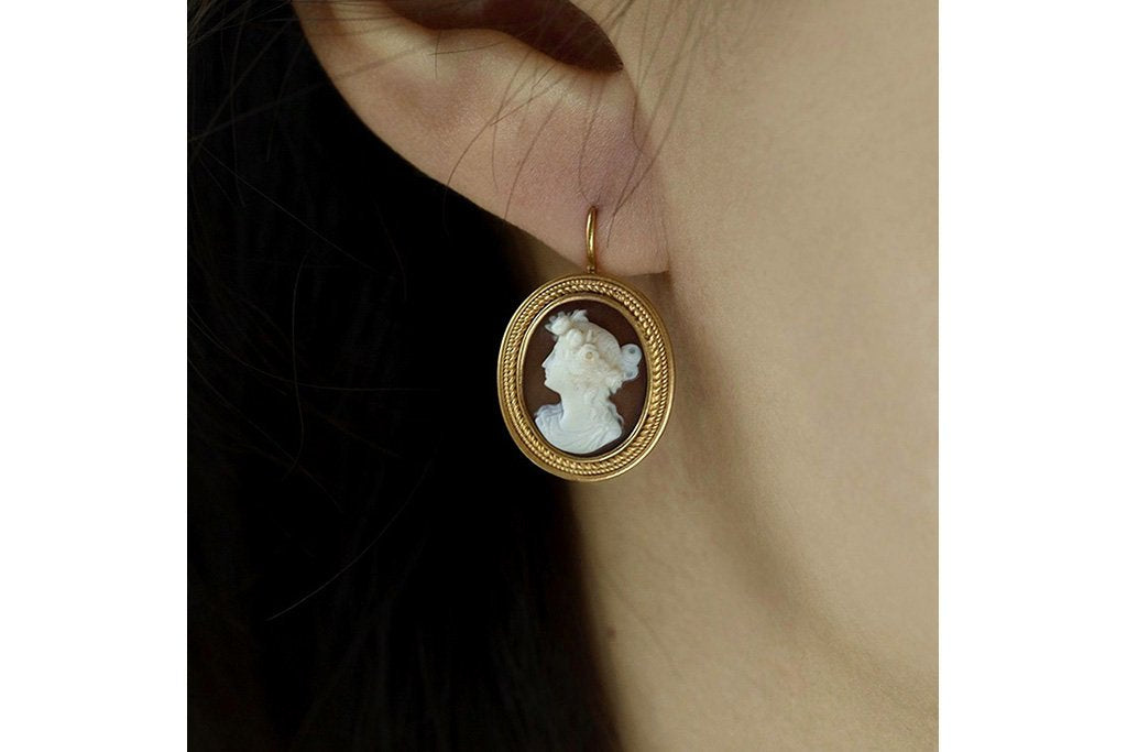 Victorian Cameo Earrings