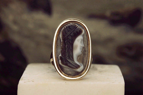 Georgian Sardonyx Cameo Ring 