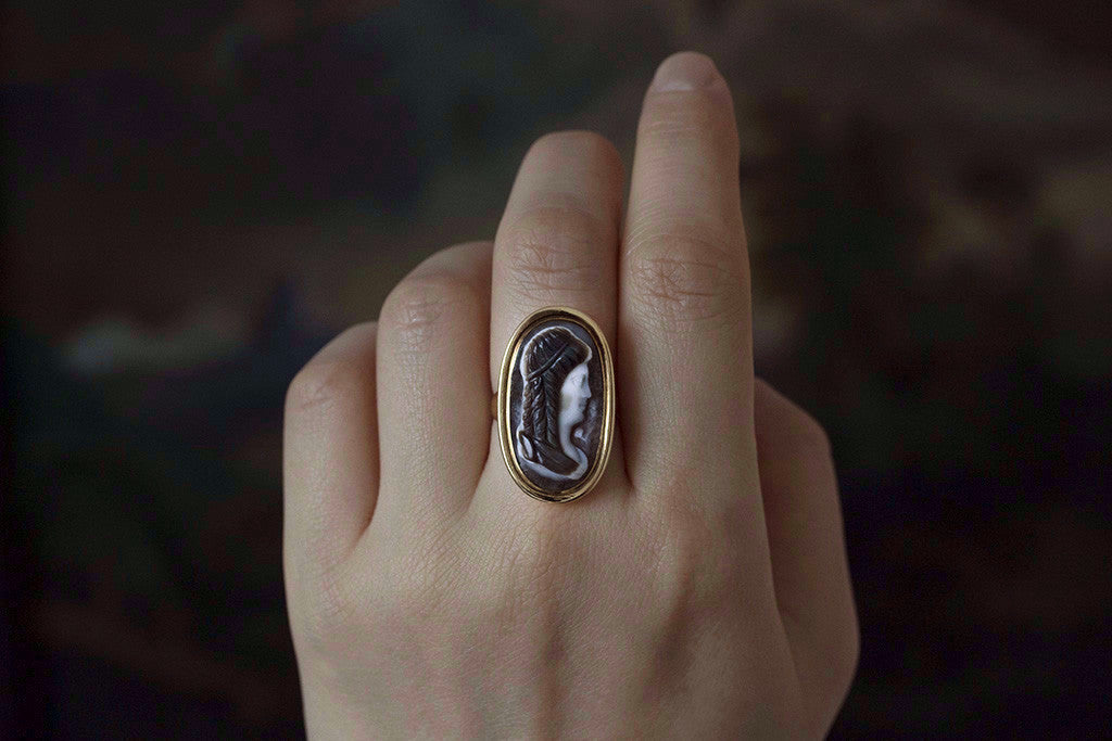 Georgian Sardonyx Cameo Ring 