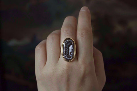 Georgian Sardonyx Cameo Ring 