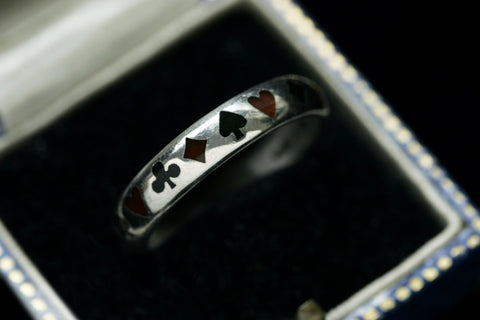 Vintage ‘The Four Suits’ Sterling Ring
