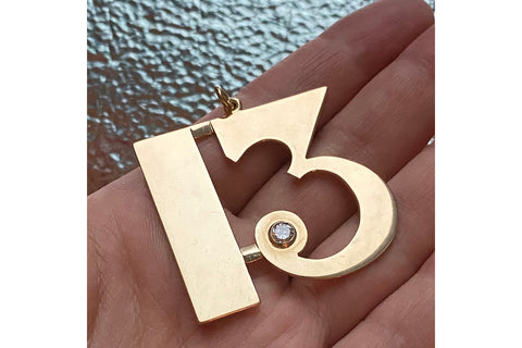 Vintage 70s Cartier '13' Pendant