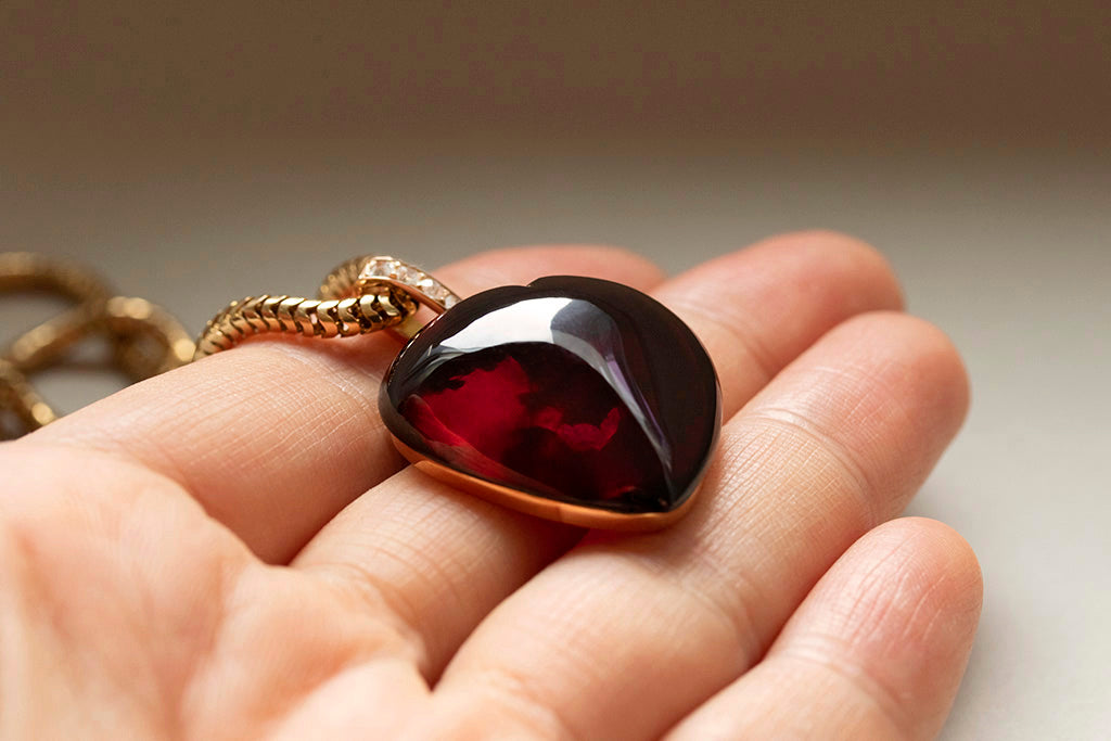Heart Shaped Gemstone Pendant - Dracakis Jewellers | Dracakis Jewellers