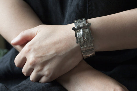 Victorian Sterling Buckle Bangle