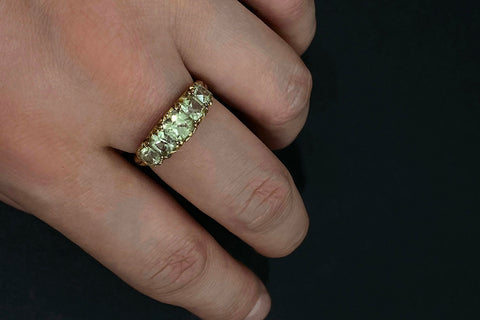 Victorian Five Stone Chrysoberyl Ring