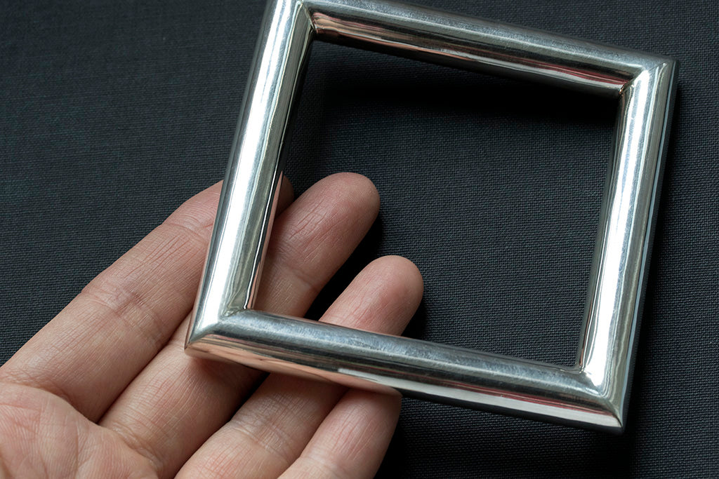 Sterling silver square bangle discount