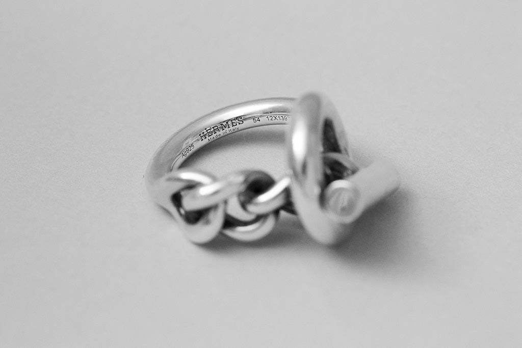 Hermes sterling silver ring Clearance