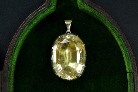 Georgian Foiled Back Citrine Pendant