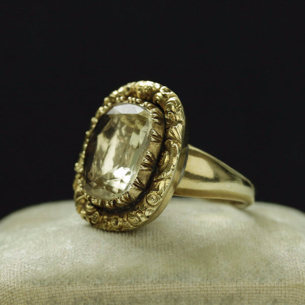 Early 19th Century Large Citrine Ring