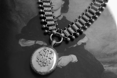 Mid-Victorian Sterling Silver Oversized Locket