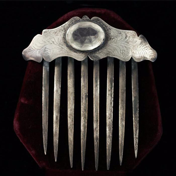 Victorian Sterling Silver Hair Comb