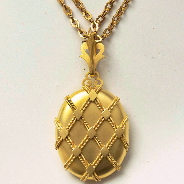 Victorian Oversized Gold Locket