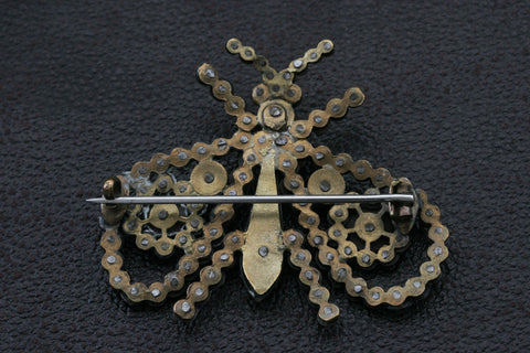 Early Victorian Cut Steel Butterfly Brooch