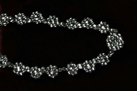 Victorian Cut Steel Necklace with Cross Pendant	