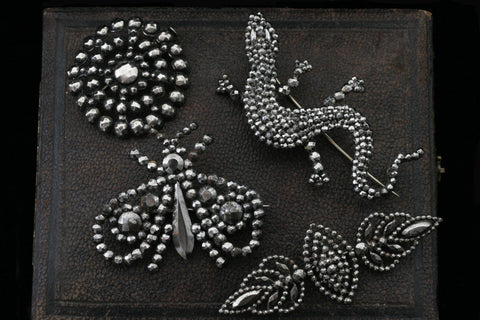Early Victorian Cut Steel Butterfly Brooch