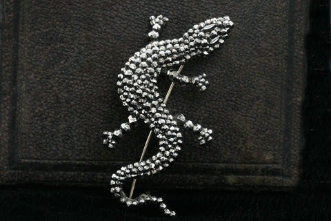 Early 19th Century Cut Steel Lizard Brooch