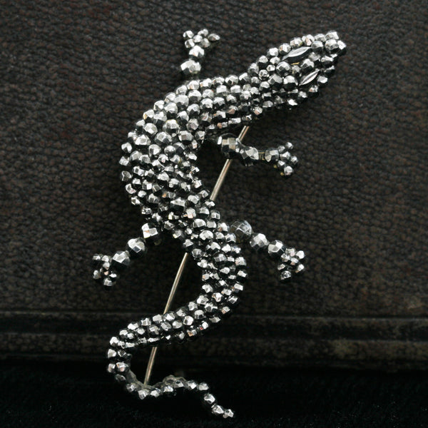 Early 19th Century Cut Steel Lizard Brooch