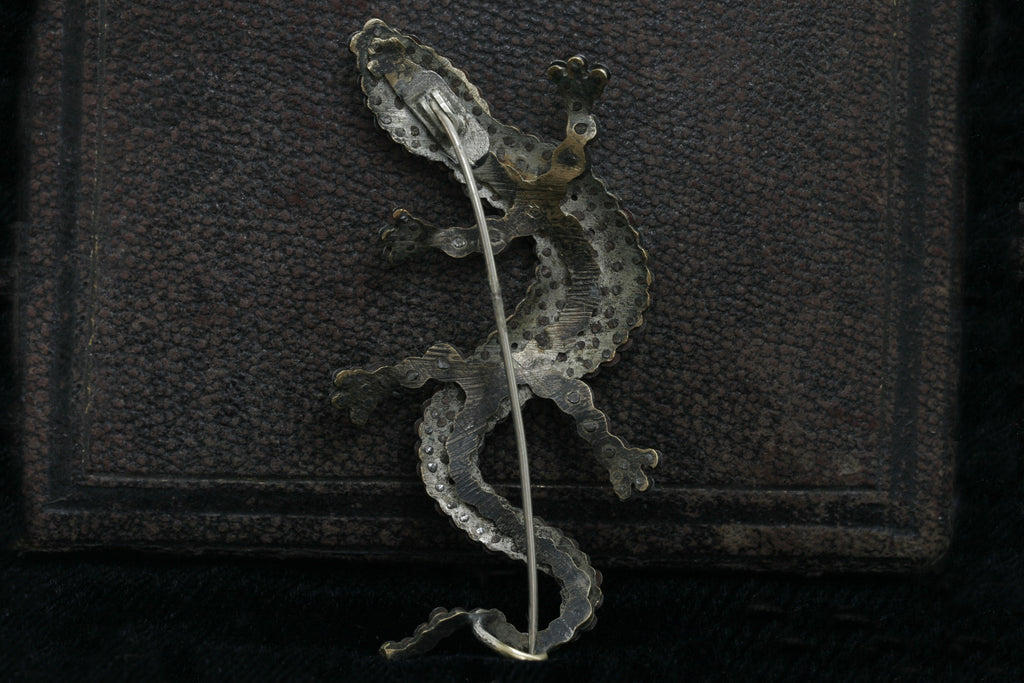 Early 19th Century Cut Steel Lizard Brooch