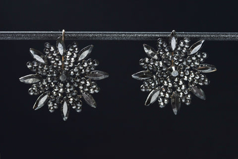 Victorian Snowflakes Cut Steel Earrings