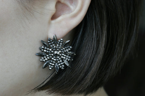 Victorian Snowflakes Cut Steel Earrings