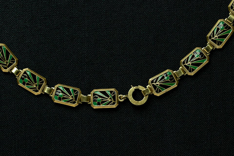 Art Deco Enamel Collar Necklace