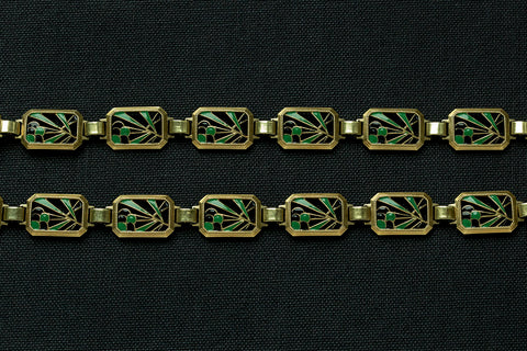 Art Deco Enamel Collar Necklace