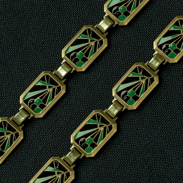 Art Deco Enamel Collar Necklace