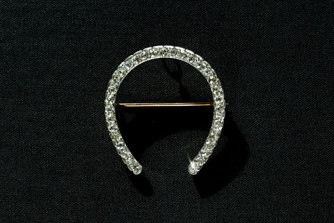 Edwardian Diamond Horseshoe Brooch/Pendant