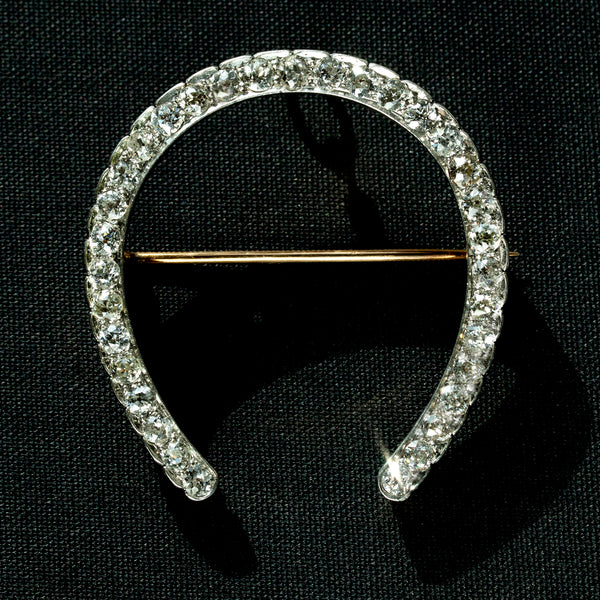 Edwardian Diamond Horseshoe Brooch/Pendant