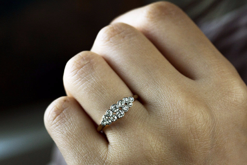 Edwardian Diamond Cluster Ring