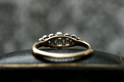 Edwardian Diamond Double Row Cluster Ring