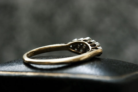 Edwardian Diamond Double Row Cluster Ring