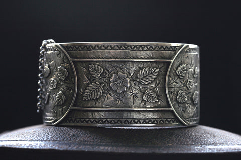 Victorian Wide Sterling Bangle