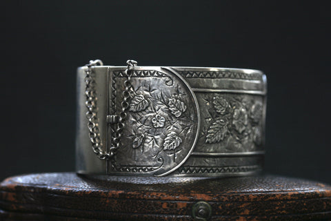 Victorian Wide Sterling Bangle