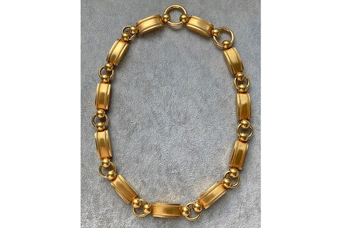 Victorian Etruscan Revival Gold Collar Necklace