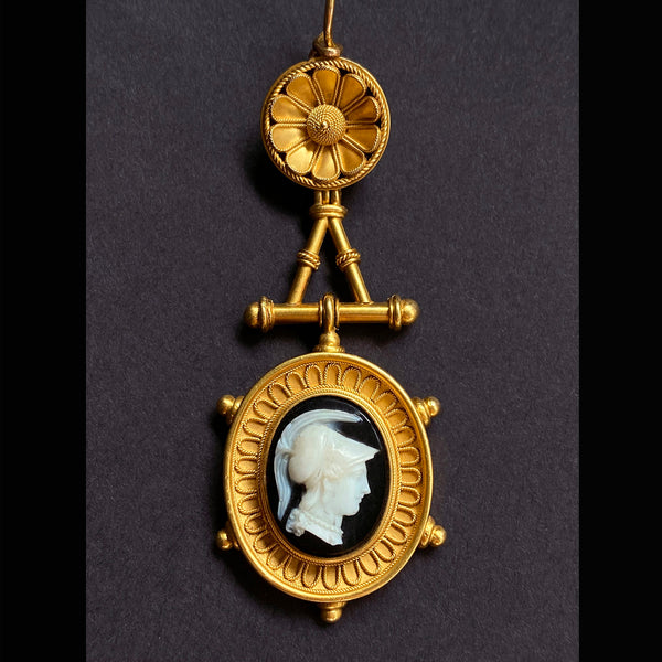 Victorian Etruscan Revival Cameo Pendant