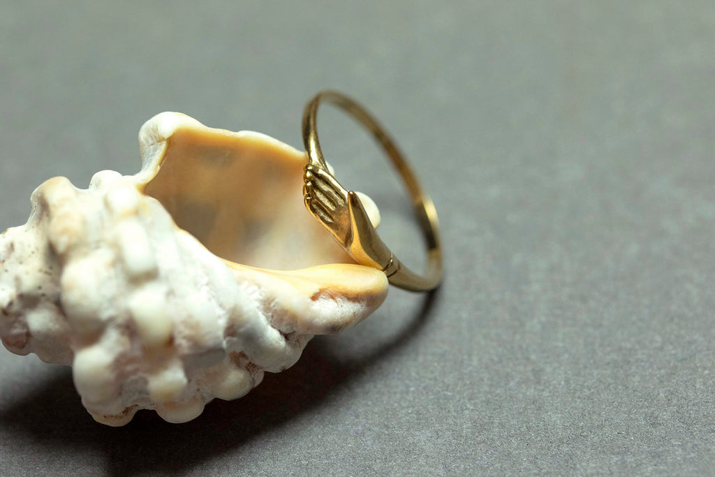 Early 19th Century Gold Ring with a Hand Motif