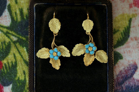 Victorian 'Forget-Me-Not' Earrings