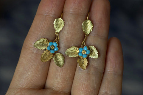 Victorian 'Forget-Me-Not' Earrings