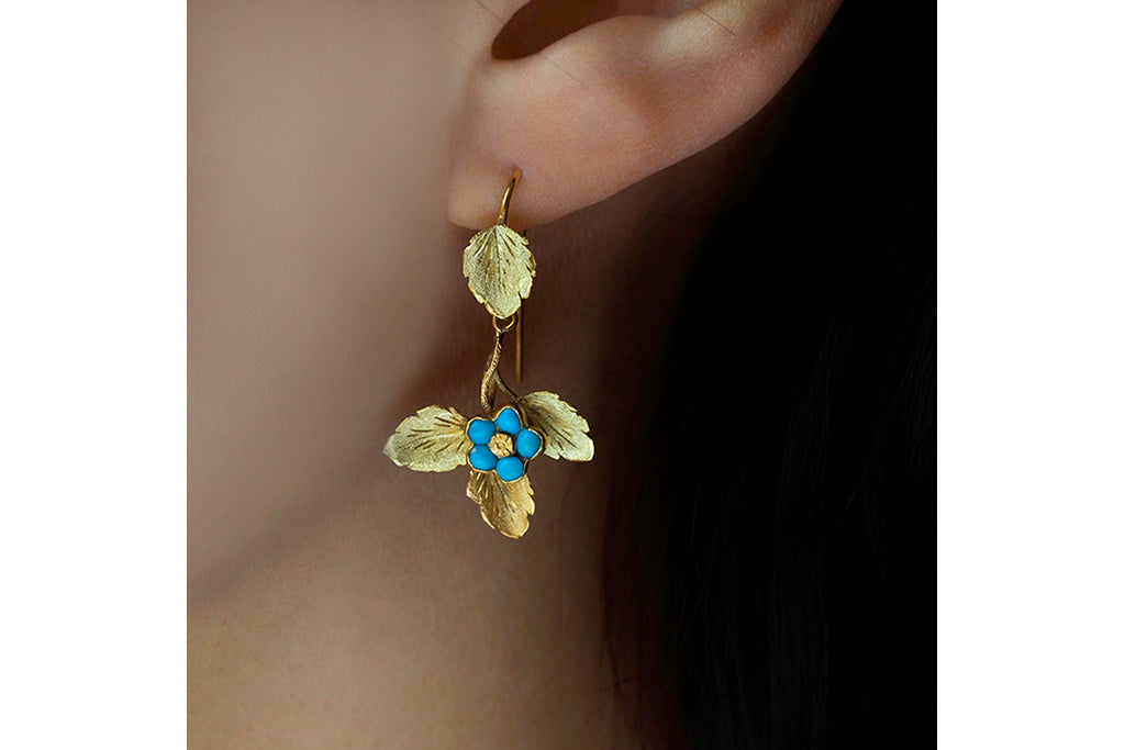 Victorian 'Forget-Me-Not' Earrings