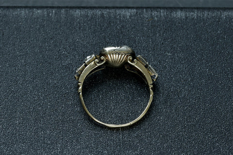 Georgian Four Diamond Top Ring