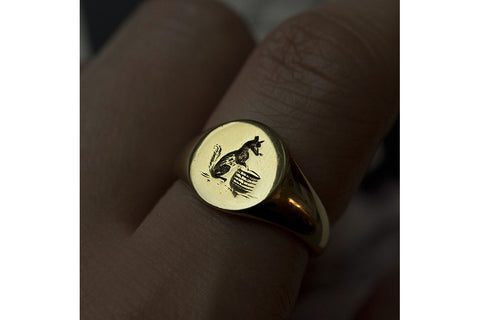 Fox signet ring new arrivals