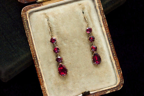 Georgian Garnet Earrings 