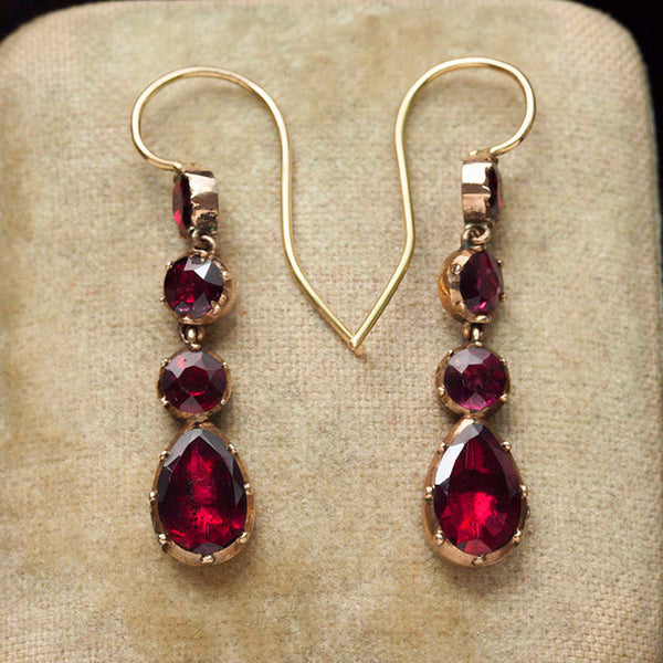 Georgian Garnet Earrings 