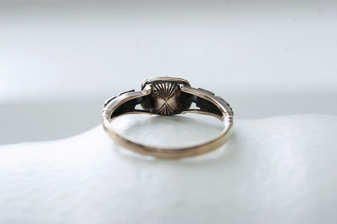 Georgian Garnet and White Paste Ring